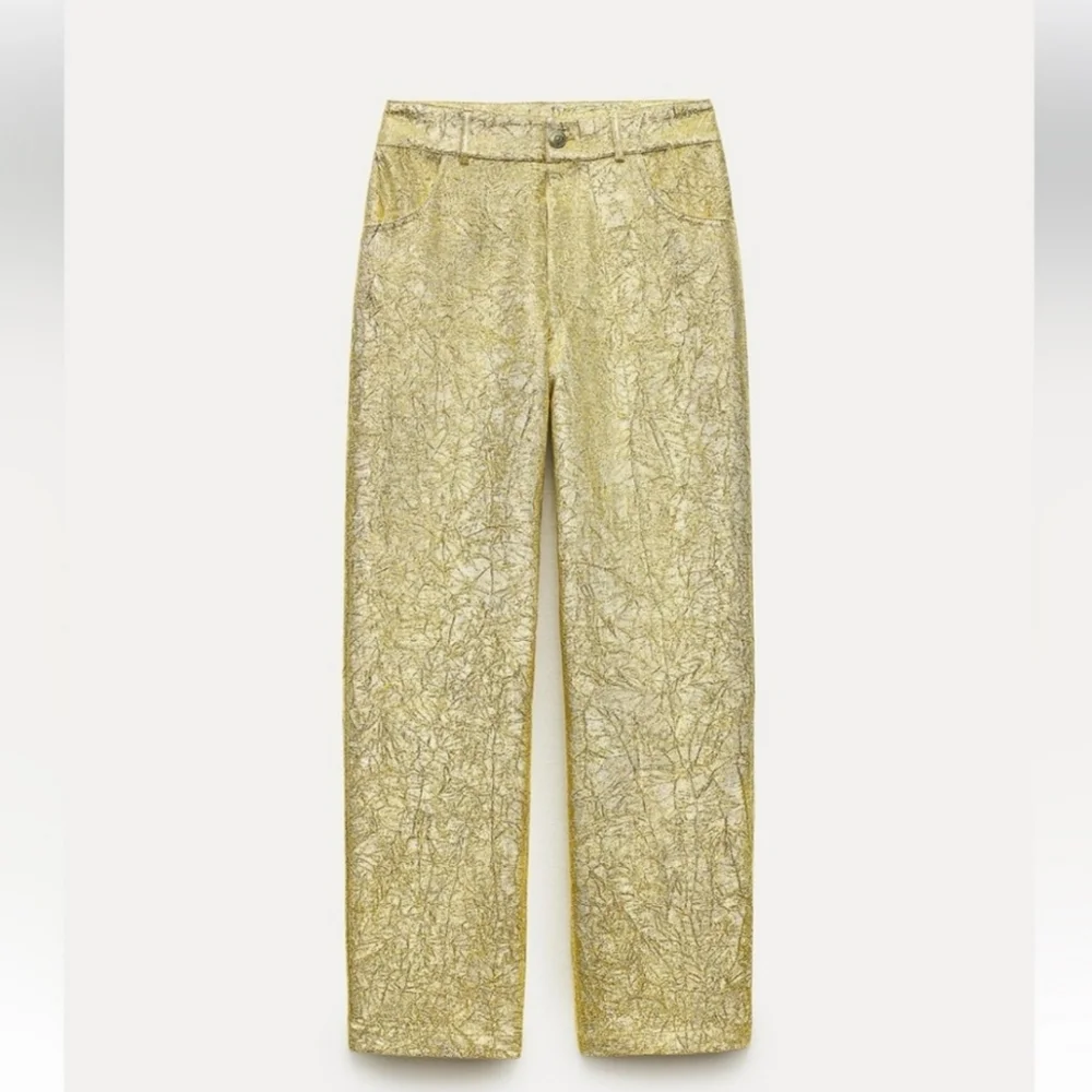 ❌️SOLD❌️SHINY PANTS ZW COLLECTION SIZE M - Picture 7 of 12